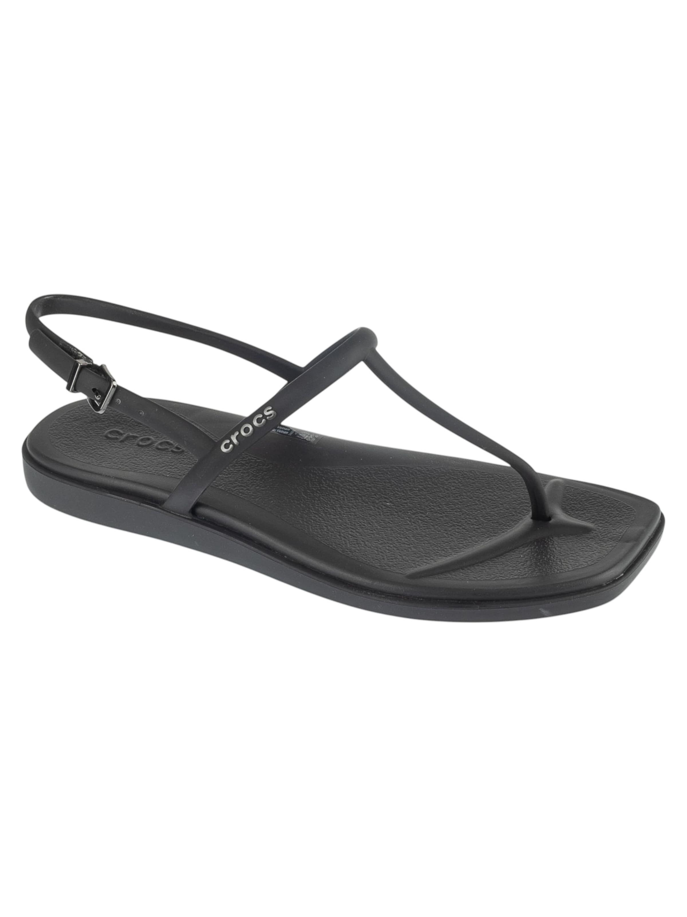 Crocs Zehentrenner 'Miami Thong Flip'‌‌‌‌‌‌ in Schwarz: Vorderseite