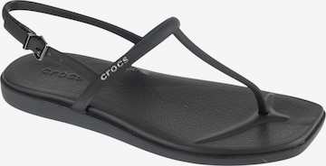 Crocs Zehentrenner 'Miami Thong Flip' in Schwarz: Vorderseite