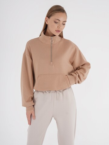 FRESHLIONS Sweatshirt in Beige: predná strana