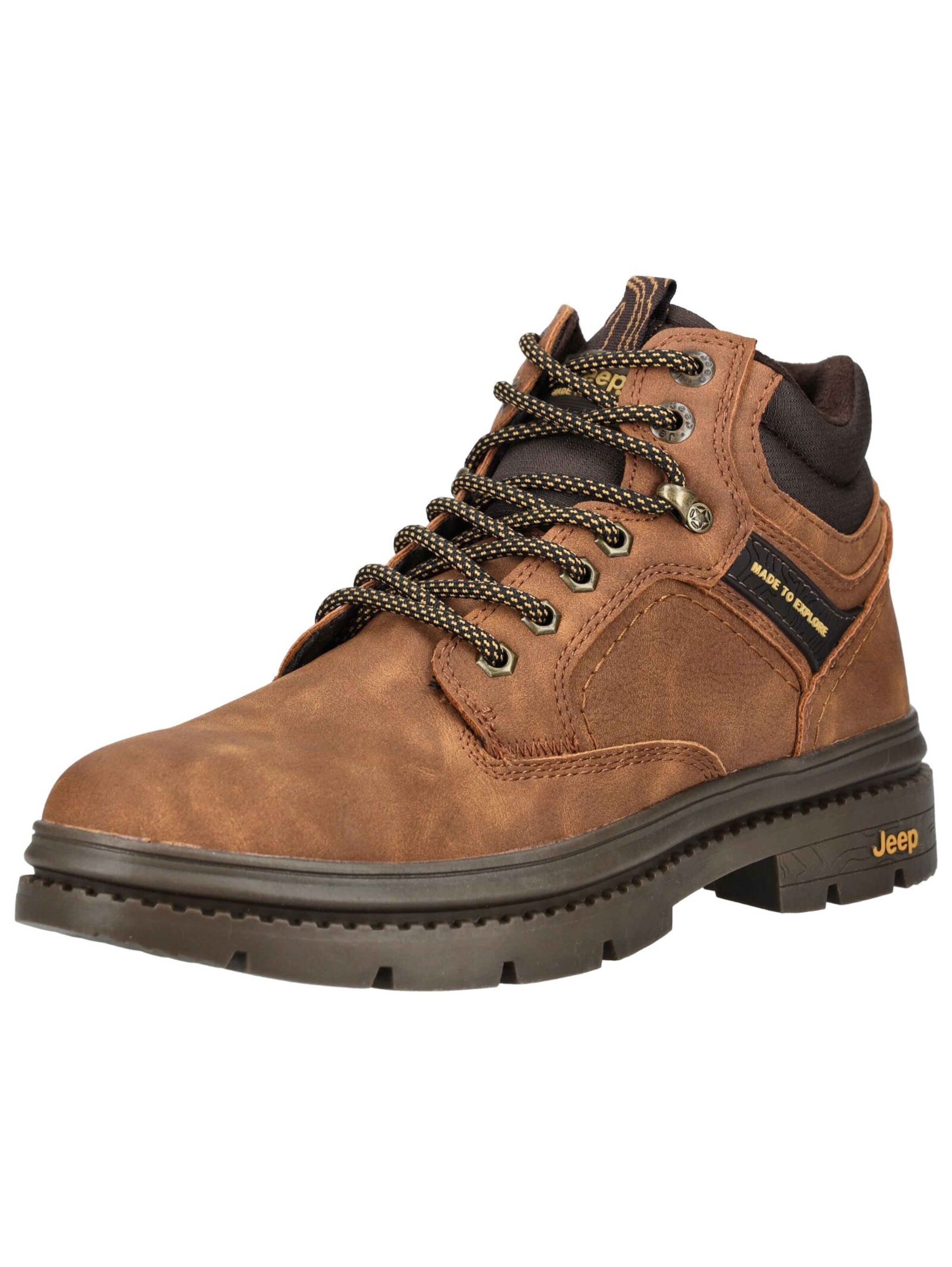 Jeep Lace-up boots in Brown: front