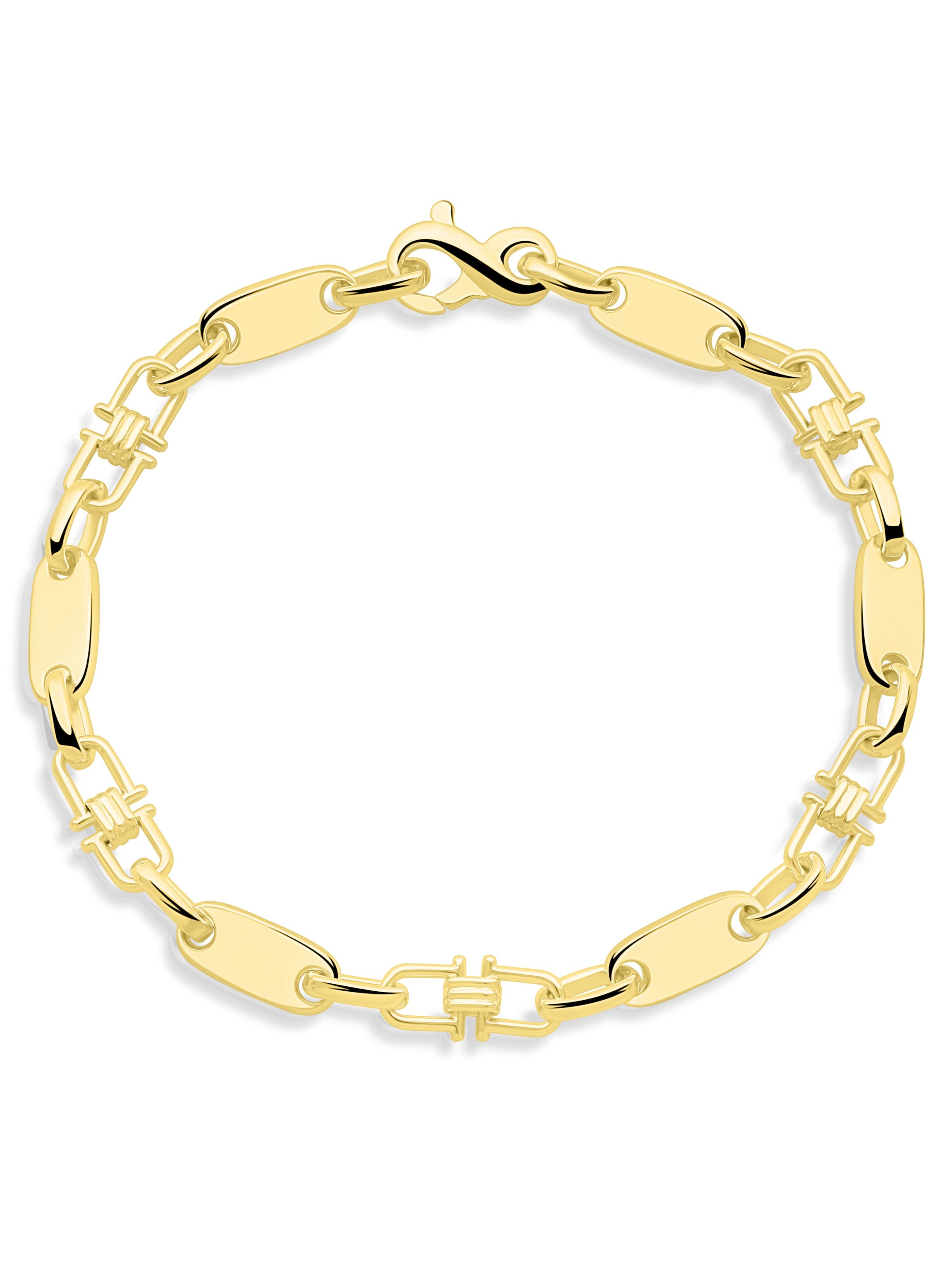 Tony Fein Armband 'Platte'‌‌ in Gold: Vorderseite