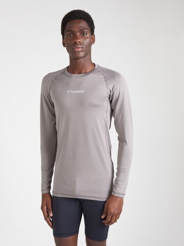 Maglia funzionale di Hummel in grigio: frontale