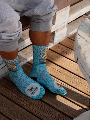 Surf Monkey Athletic Socks in Blue