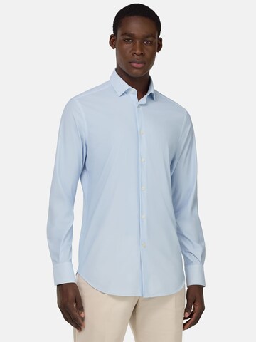 Coupe slim Chemise 'B Tech' Boggi Milano en bleu : devant