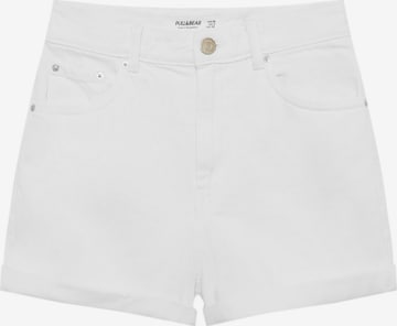 Pull&Bear Loosefit Shorts in Weiß: predná strana