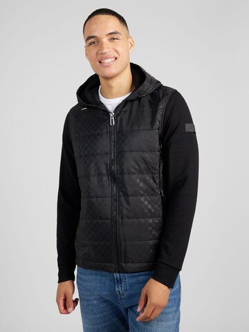 JOOP! Zip-Up Hoodie 'Scotty' in Black: front