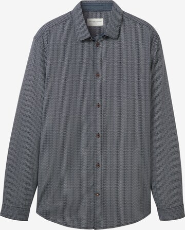 Coupe regular Chemise TOM TAILOR en bleu : devant