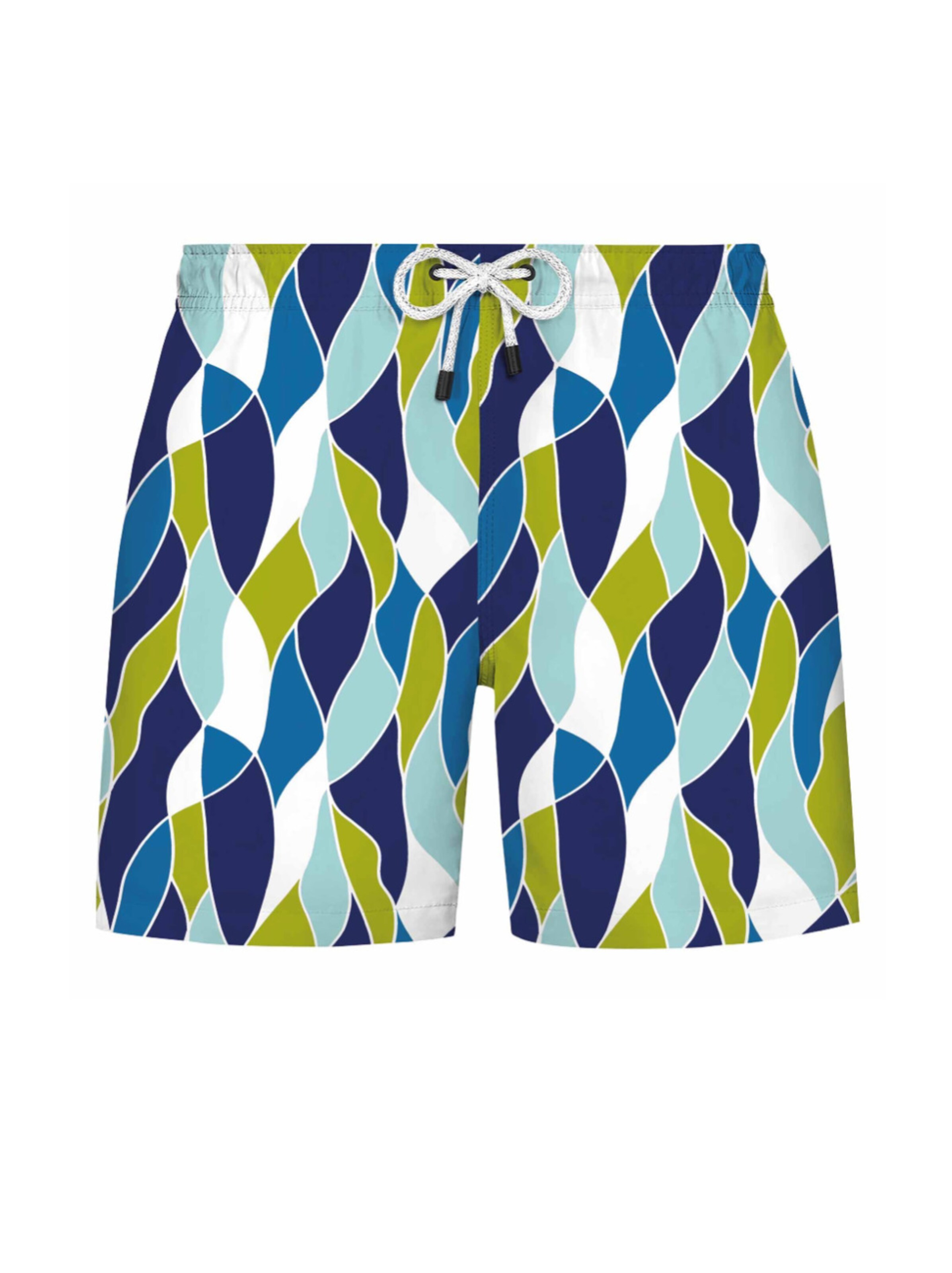 Pantaloncini da bagno 'Geometric' di WESTMARK LONDON in blu: frontale