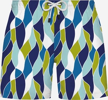WESTMARK LONDON Board Shorts 'Geometric' in Blue: front