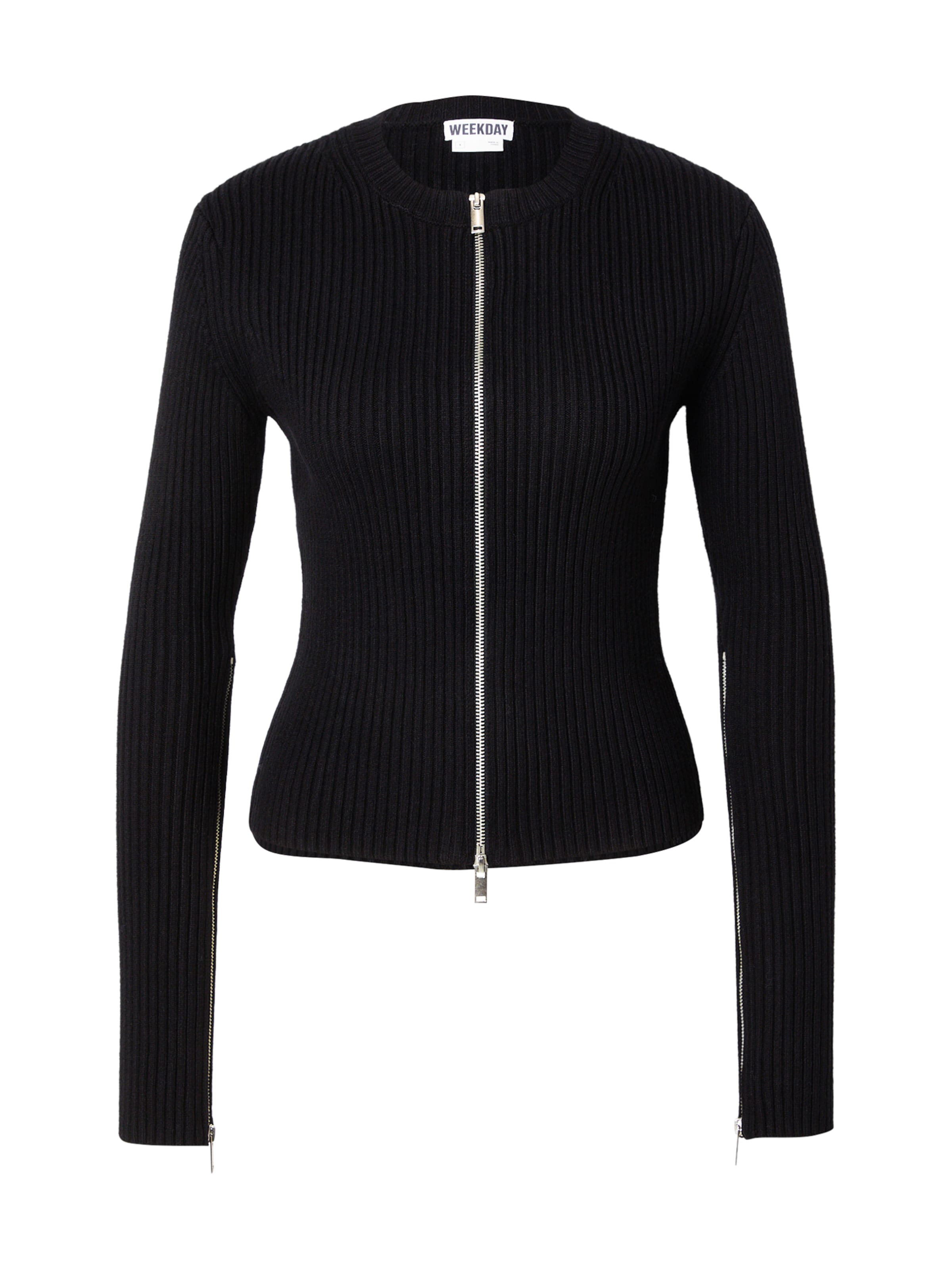 WEEKDAY Kampsun &#x27;Genie&#x27;, värv must: eest vaates