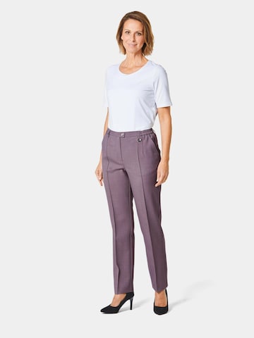 Regular Pantalon à plis 'Carla' Goldner en rose