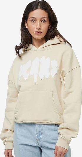 Pequs Sweatshirt 'Mythic Logo Patch' in sand, Produktansicht