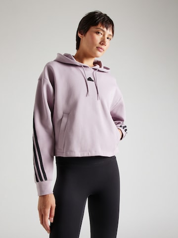ADIDAS SPORTSWEAR Sport sweatshirt 'Future Icons Three Stripes' i lila: framsida