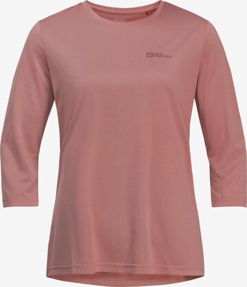 JACK WOLFSKIN Performance Shirt 'Crosstrail' in Pink: front