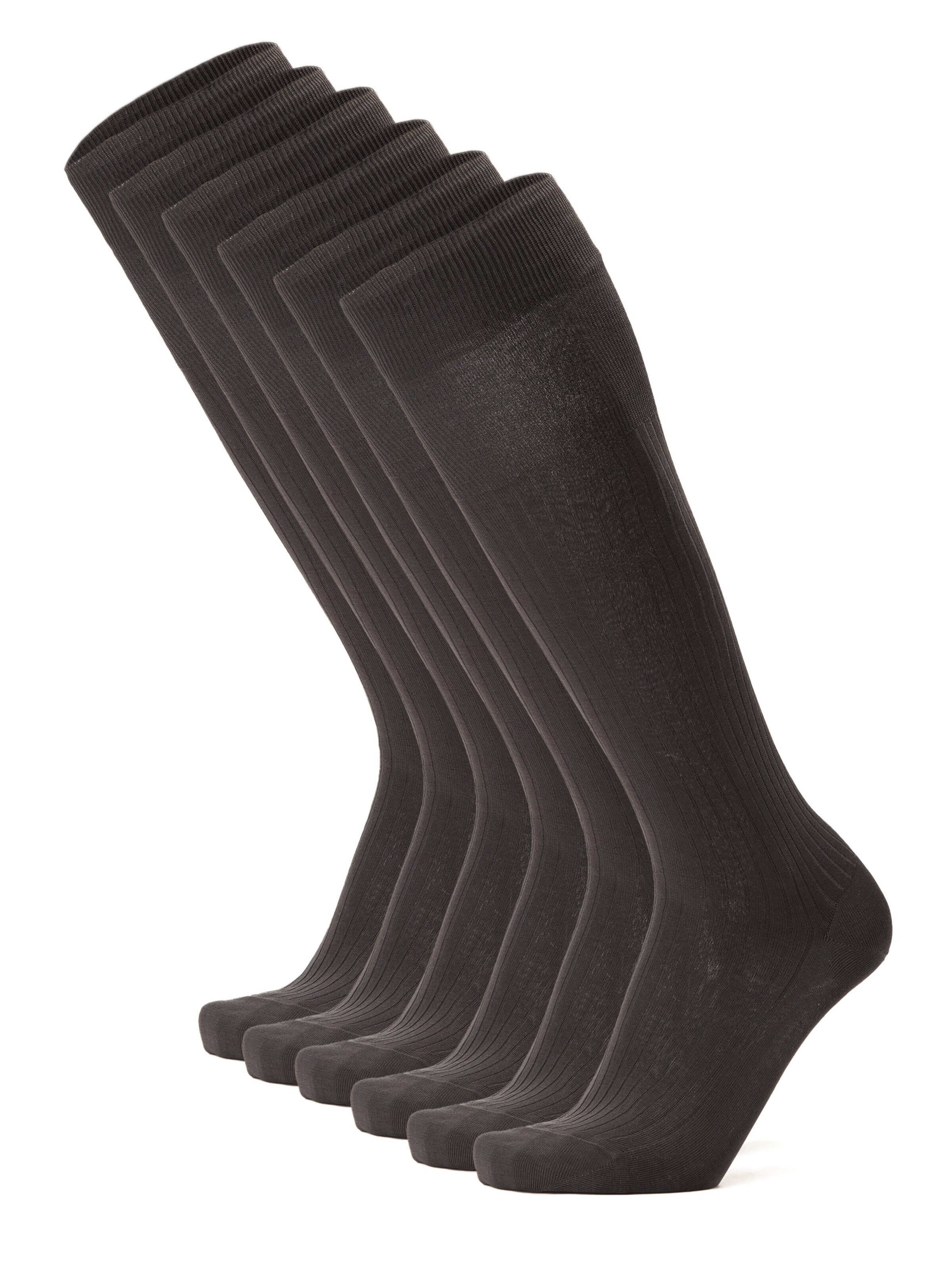 Ciocca Knee High Socks in Grey: front
