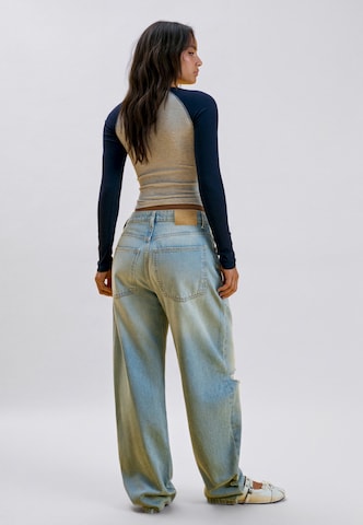 Bershka Barrel Jeans i blå