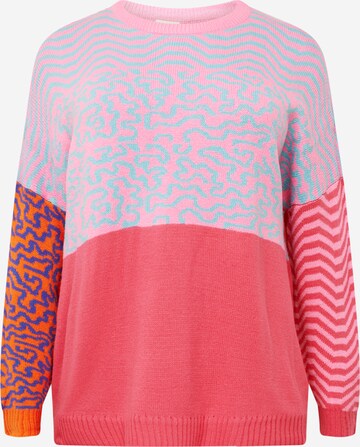 ONLY Carmakoma Pullover 'ADORA' i pink: forside
