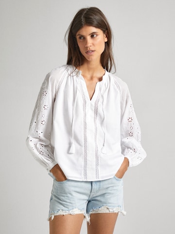 Pepe Jeans Bluse ' EWAN ' in Weiß: predná strana