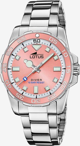 Lotus Analog Watch in Pink: front
