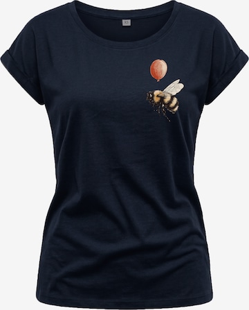MAKAYA Shirt 'Flughilfe' in Blue: front