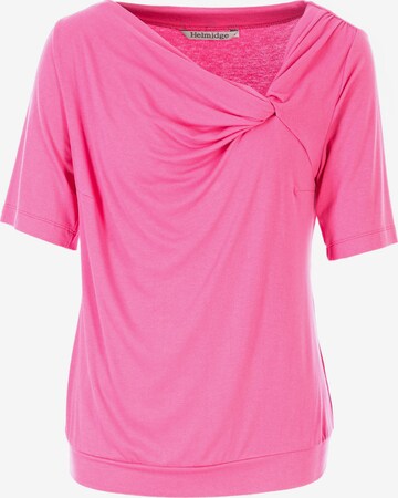 T-shirt HELMIDGE en rose : devant