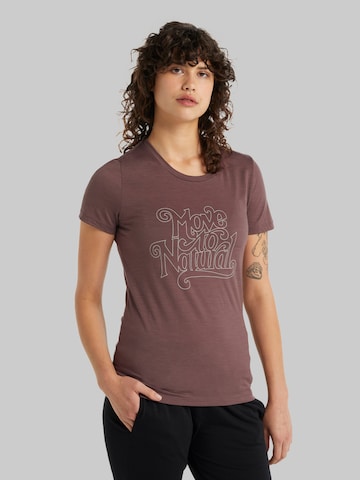 ICEBREAKER Performance Shirt 'Move To Natural' in Brown: front