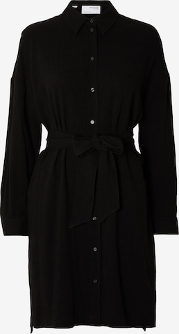 Robe-chemise 'VIVA-TONIA' SELECTED FEMME en noir : devant