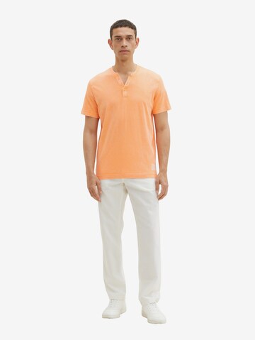 TOM TAILOR قميص 'Serafino' بلون برتقالي