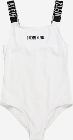 Calvin Klein Swimwear Regular Badeanzug 'Intense Power' in Weiß: predná strana