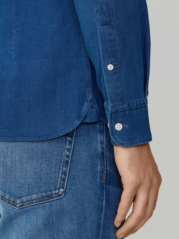 Hackett London Slim fit Overhemd in Blauw