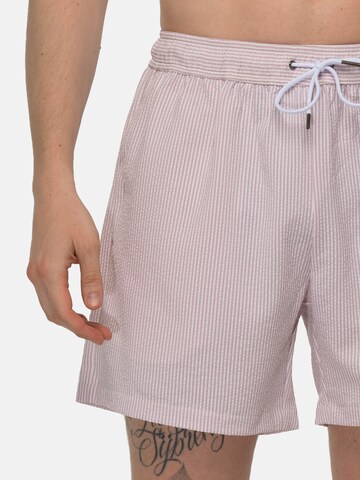 Shorts de bain 'Seersucker' Vercate en rose