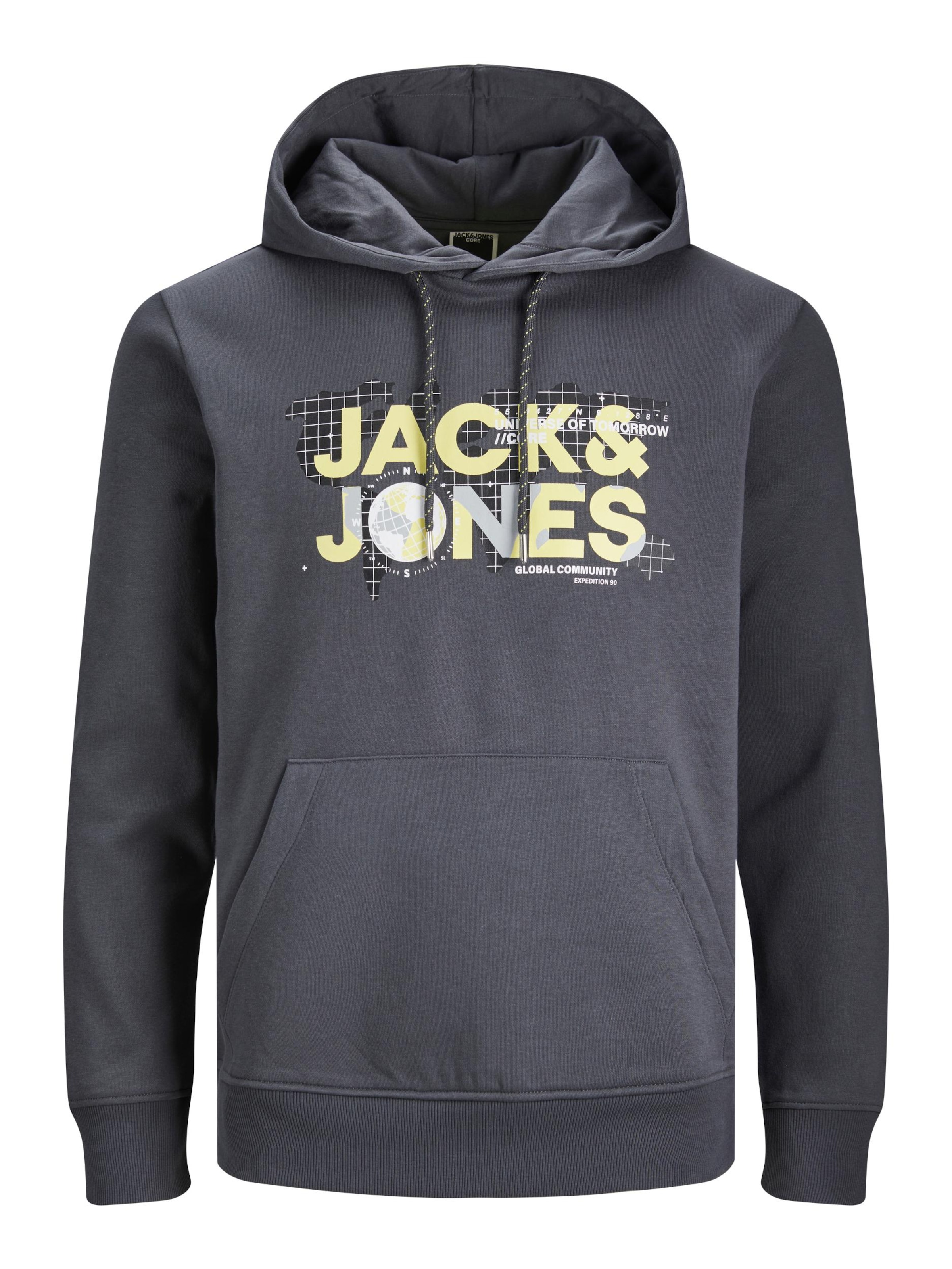 Felpa 'Dust' di JACK & JONES in grigio: frontale