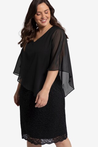 Ulla Popken Cocktail Dress in Black: front