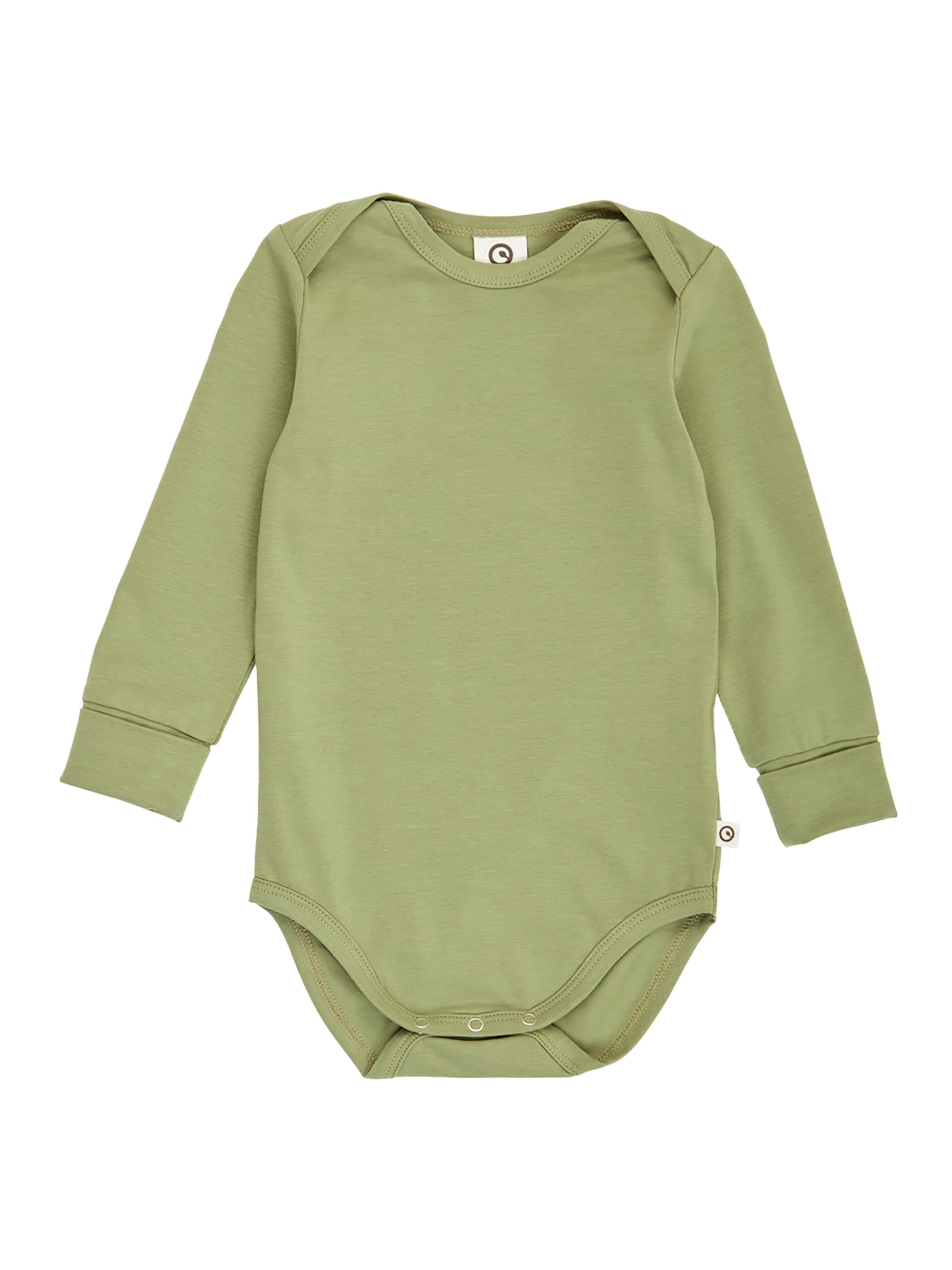 Tutina / body per bambino di Müsli by GREEN COTTON in verde: frontale
