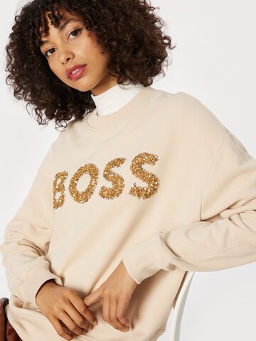 BOSS Black - Sweatshirt 'Ecaisa' em amarelo