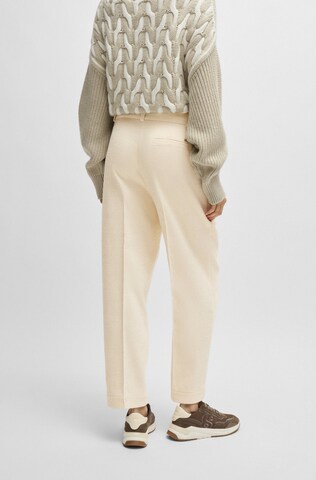 Loosefit Pantalon à plis 'Tatepa' BOSS en beige