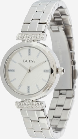 Ceas analogic de la GUESS pe argintiu: față
