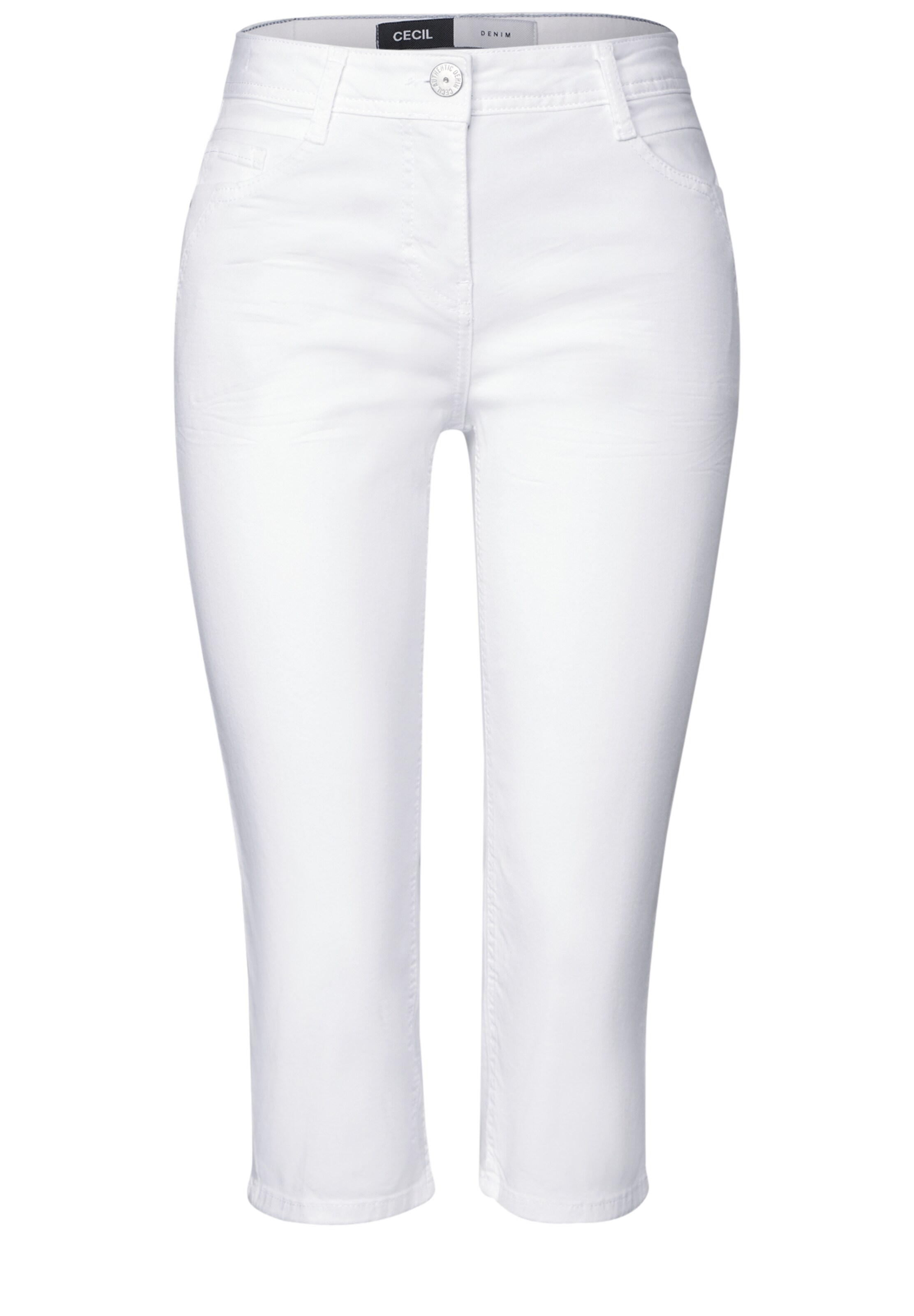 CECIL Slimfit Jeans 'Capri' in Wit: voorkant