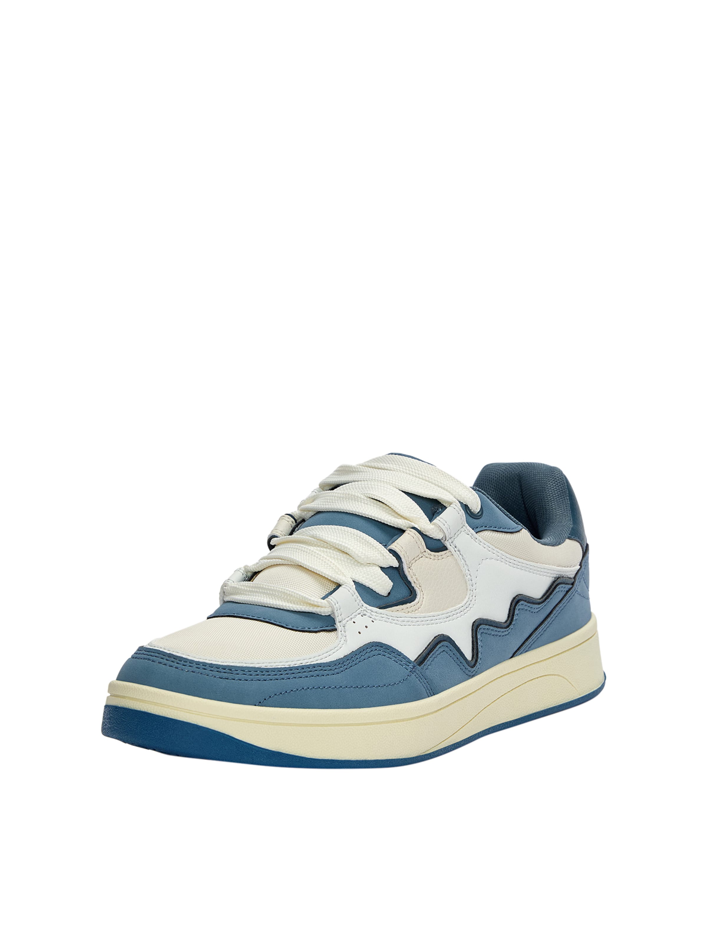 Pull&Bear Platform trainers in Blue: front