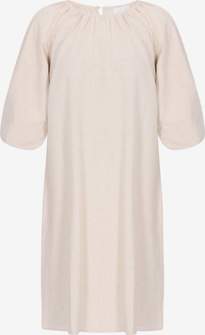 usha WHITE LABEL - Vestido 'Minimalistic' em bege: frente