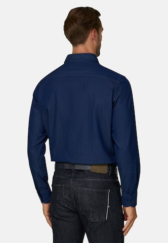 Coupe regular Chemise Boggi Milano en bleu
