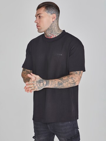T-Shirt SikSilk en noir : devant