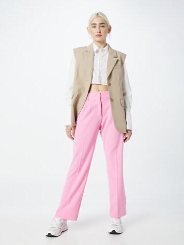 rosemunde Loose fit Trousers with creases in Pink