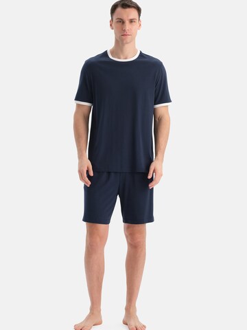 Dagi Pyjama kort in Blauw: voorkant