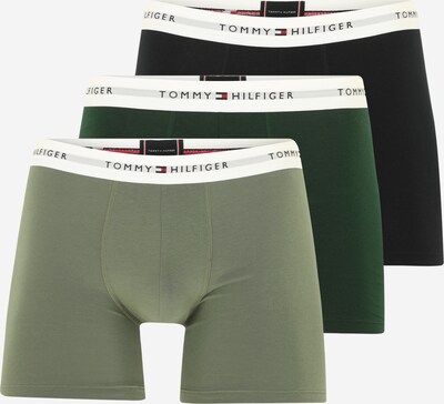 Tommy Hilfiger Underwear Boxers en vert clair / vert foncé / noir / blanc, Vue avec produit
