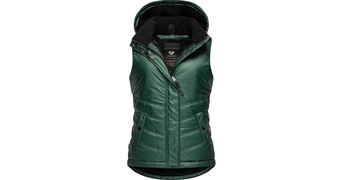 Ragwear HESTY - Bodywarmer - black/gemêleerd zwart Ragwear HESTY - Bodywarmer - black/gemêleerd zwart