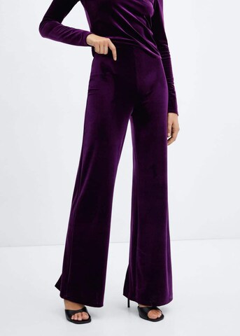 MANGO Wide leg Broek 'Xenphant' in Lila: voorkant