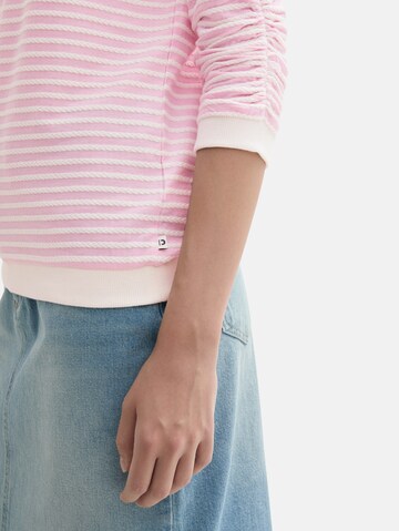 TOM TAILOR DENIM Sweatshirt in Roze