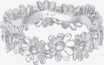 ELLI Ring 'Blume' in Silber: predná strana