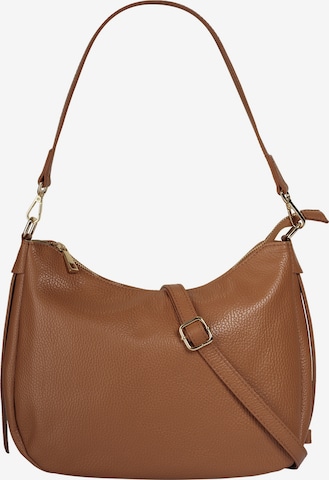 Sac à bandoulière Cluty en marron : devant